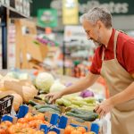 retail employee in produce